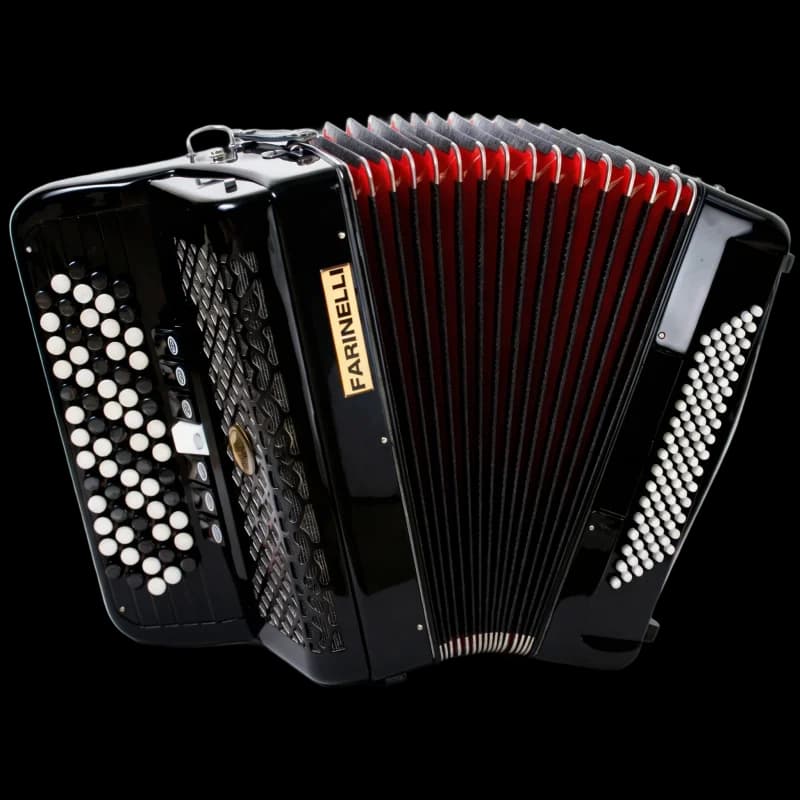 Баян Farinelli — кнопочный аккордеон с открытыми мехами